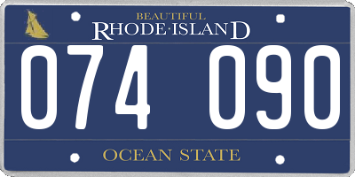RI license plate 074090