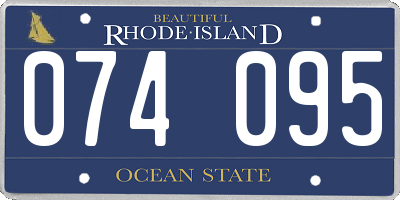 RI license plate 074095