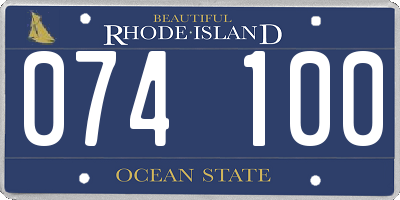 RI license plate 074100
