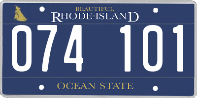RI license plate 074101