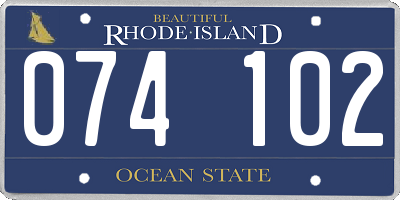 RI license plate 074102