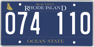 RI license plate 074110