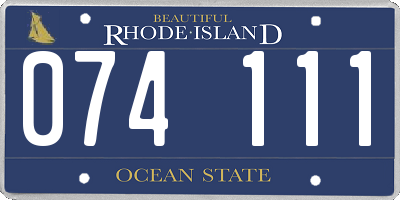 RI license plate 074111