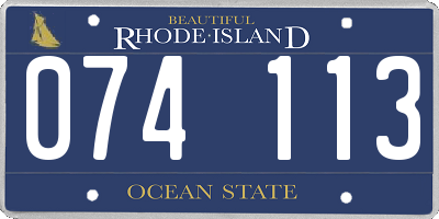 RI license plate 074113