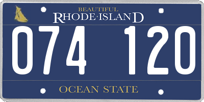 RI license plate 074120