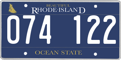 RI license plate 074122