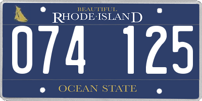 RI license plate 074125