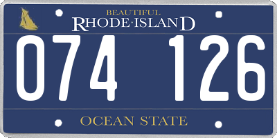 RI license plate 074126