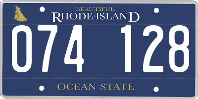 RI license plate 074128