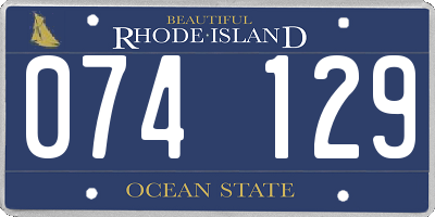 RI license plate 074129
