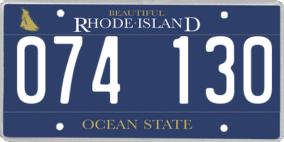 RI license plate 074130