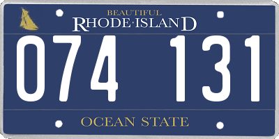 RI license plate 074131