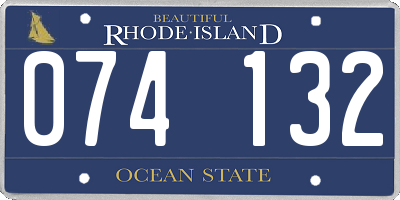 RI license plate 074132