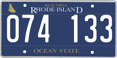 RI license plate 074133