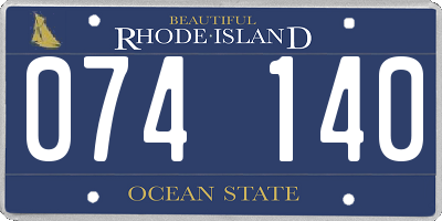 RI license plate 074140