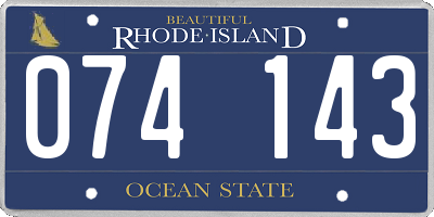 RI license plate 074143