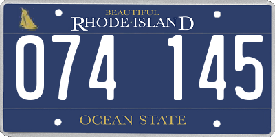 RI license plate 074145