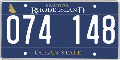 RI license plate 074148