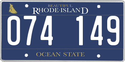 RI license plate 074149