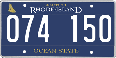 RI license plate 074150