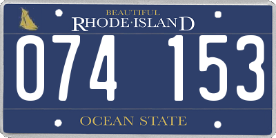 RI license plate 074153