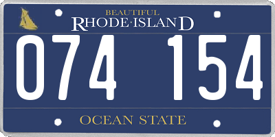 RI license plate 074154