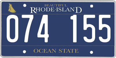 RI license plate 074155