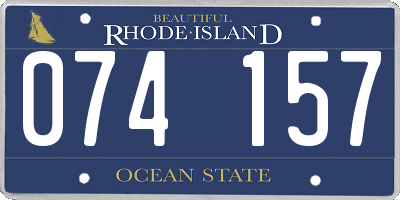 RI license plate 074157