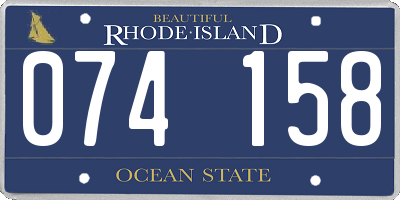 RI license plate 074158
