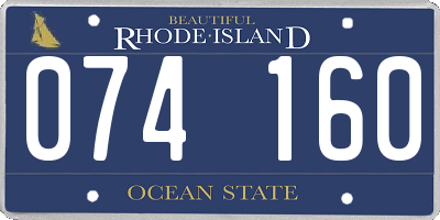 RI license plate 074160