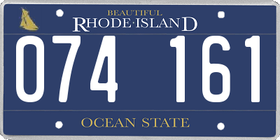 RI license plate 074161