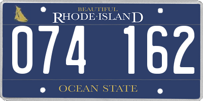 RI license plate 074162