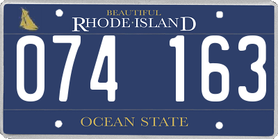 RI license plate 074163