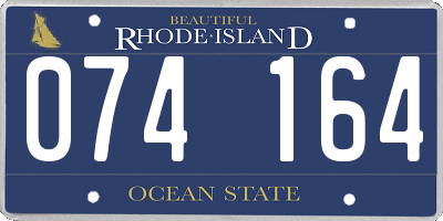 RI license plate 074164
