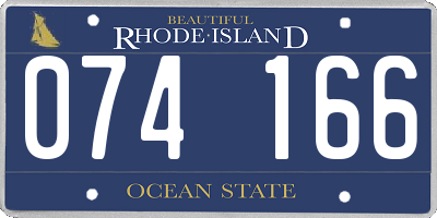 RI license plate 074166