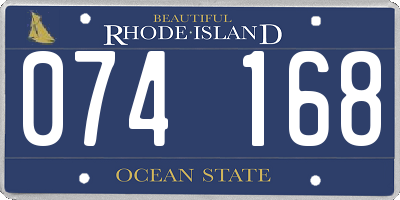 RI license plate 074168