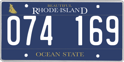 RI license plate 074169