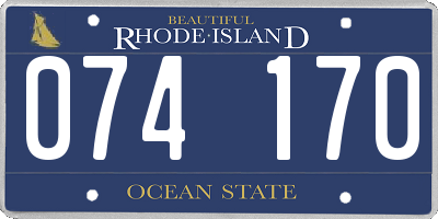 RI license plate 074170
