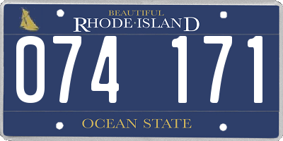 RI license plate 074171