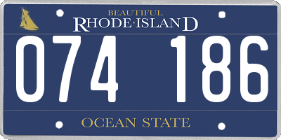 RI license plate 074186