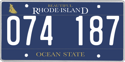RI license plate 074187