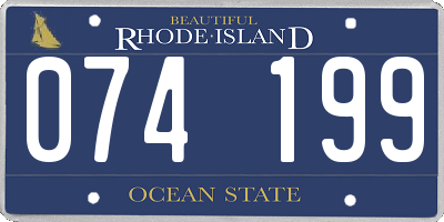 RI license plate 074199