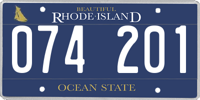 RI license plate 074201