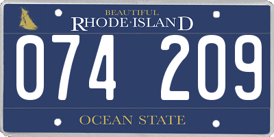 RI license plate 074209