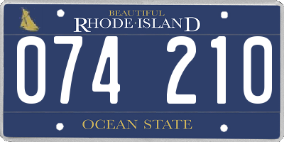 RI license plate 074210