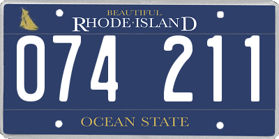 RI license plate 074211