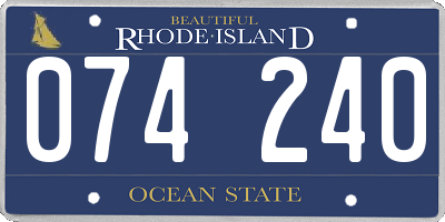 RI license plate 074240