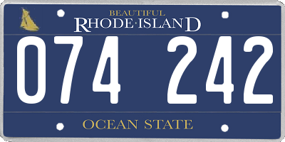 RI license plate 074242