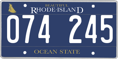 RI license plate 074245