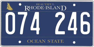 RI license plate 074246